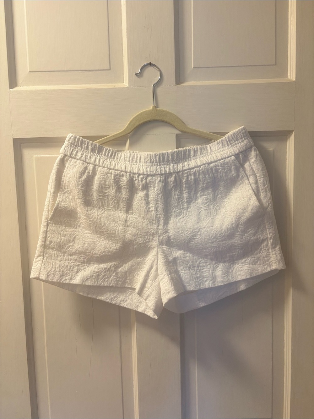 White Cotton Shorts